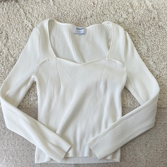 Old Navy Tops - Old Navy Cream Ribbed Top